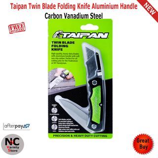 Taipan Twin Blade Folding Knife Aluminium Handle Carbon Vanadium Steel
