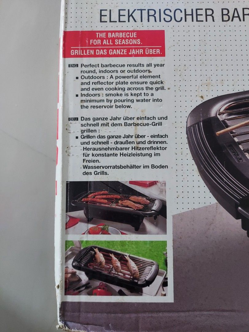 Tefal Indoor/Outdoor BBQ Electric Grill, TV & Home Appliances, Kitchen
