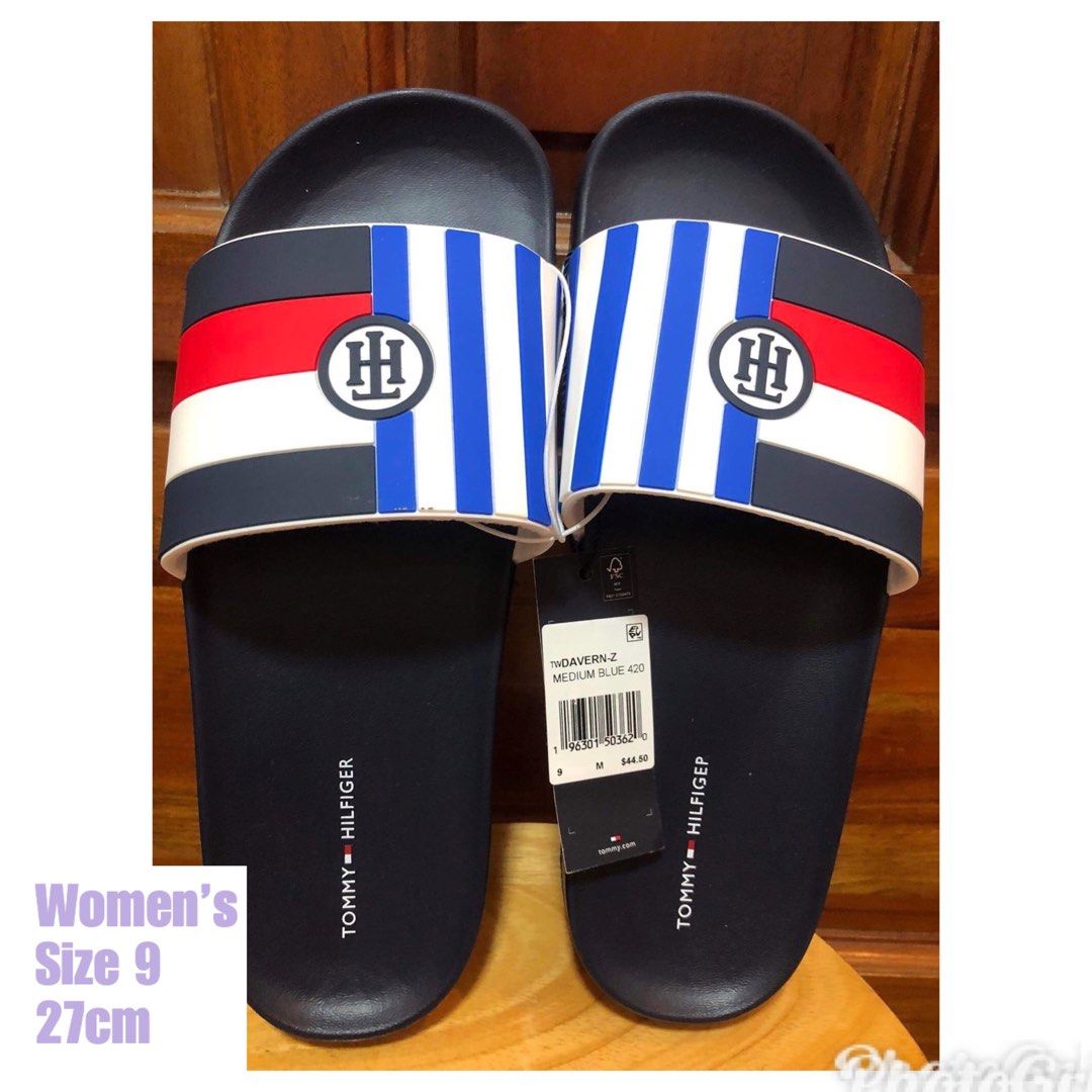 TH Slides Women’s size 9 (Category: Slippers & Slides) located in Navotas City. Submitted by _strawberrymelon (Listing ID 1221875080, Image 1). Description: Original Women’s size 9 Can fit to men’s lowered 1 size.