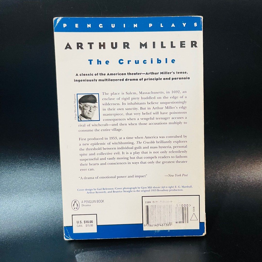THE CRUCIBLE BY ARTHUR MILLER PAPERBACK (Category: Storybooks) located in Cabanatuan. Submitted by curatedco (Listing ID 1221873662, Image 3). Description: Preowned condition. LP. Plus shipping..