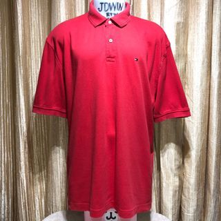 TOMMY HILFIGER CLASSIC MEN’S POLO SHIRTS RED (Please view all photos and read description)