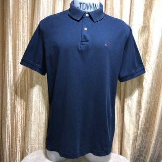 TOMMY HILFIGER CLASSIC MEN’S POLO SHIRTS NAVY BLUE (Please view all photos and read description)