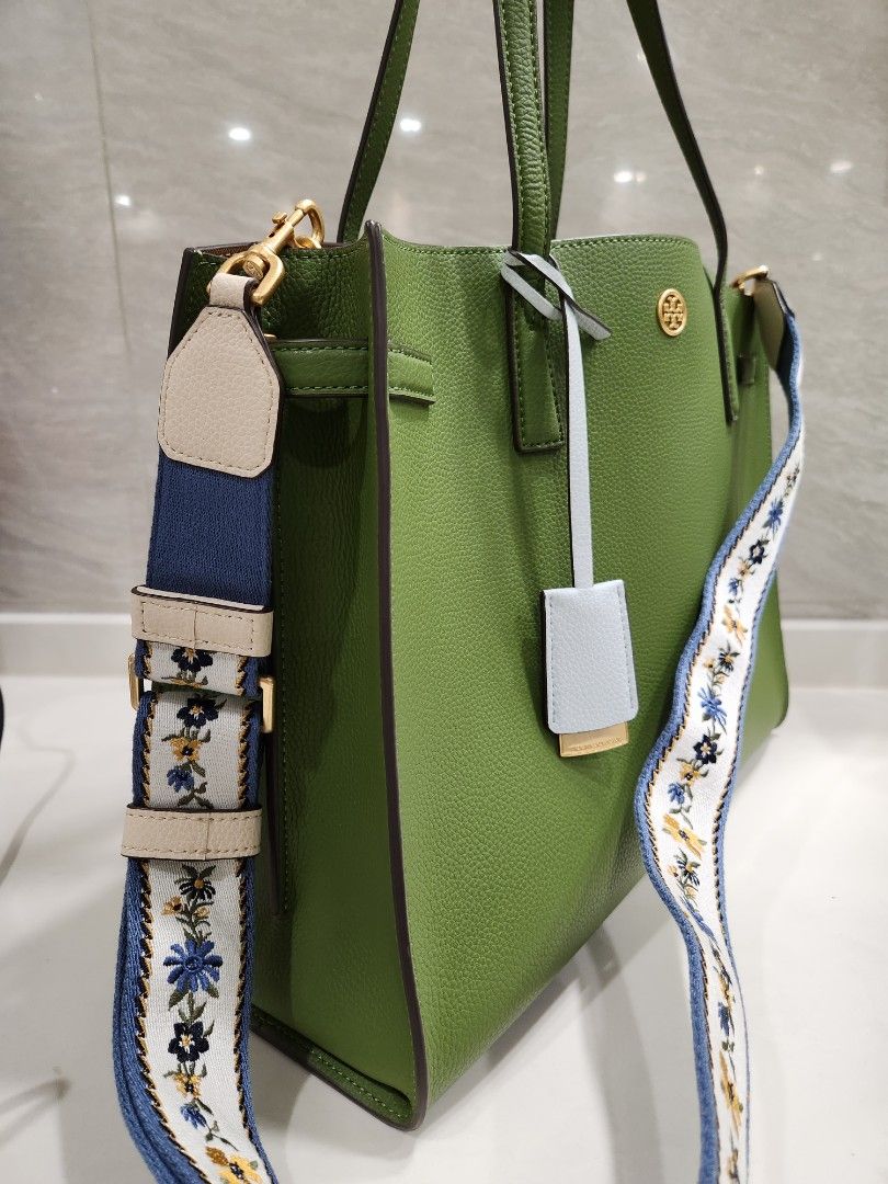 Tory Burch Spinach Green Walker Webbing Strap Tote Bag, Women's Fashion,  Bags & Wallets, Tote Bags on Carousell