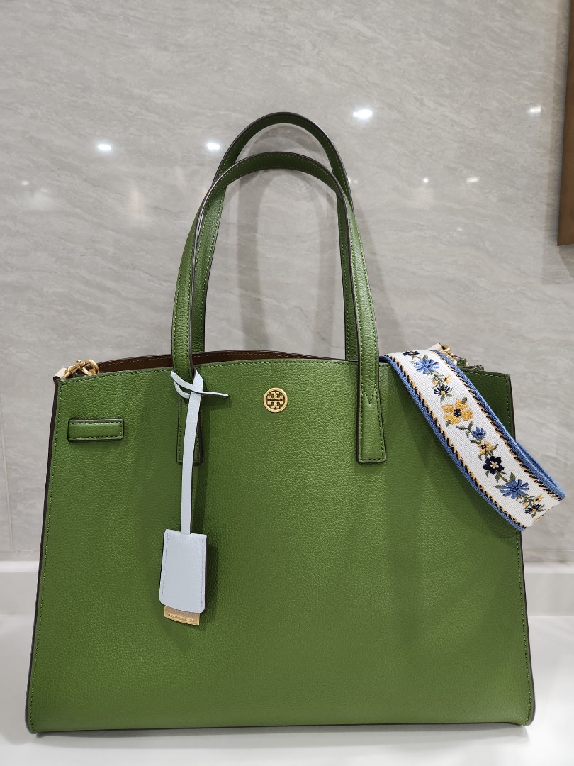 Tory Burch Spinach Green Walker Webbing Strap Tote Bag, Women's Fashion,  Bags & Wallets, Tote Bags on Carousell