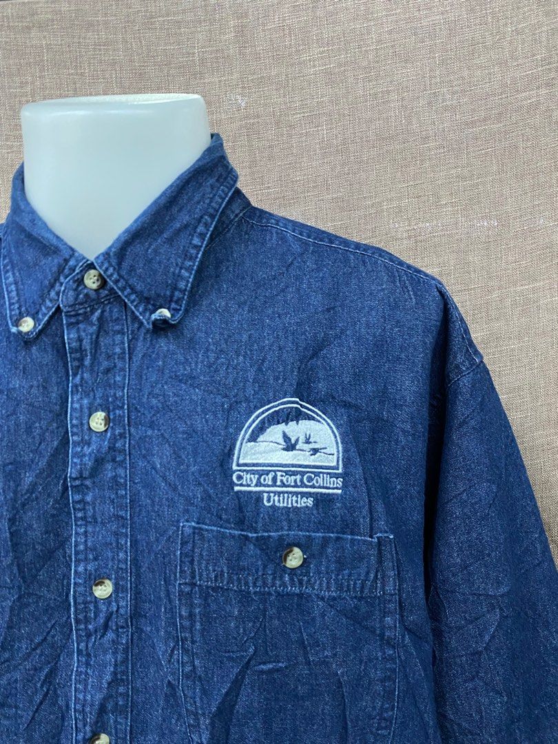 Tri Mountain Denim Short Sleeve Shirt Men s Fashion Tops Sets