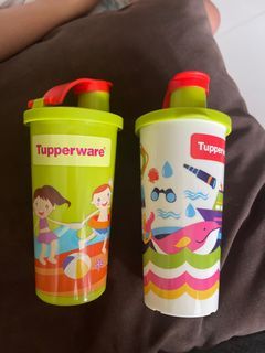 Tupperware Eco Sports Water Bottle 12 Ounces Kids Purple Penguin