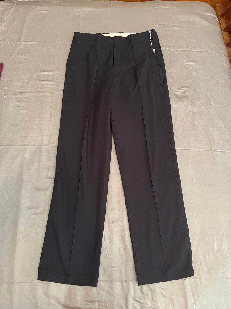 UNIQLO U Black Seersucker Wide Cotton Pants (85cm) on Carousell