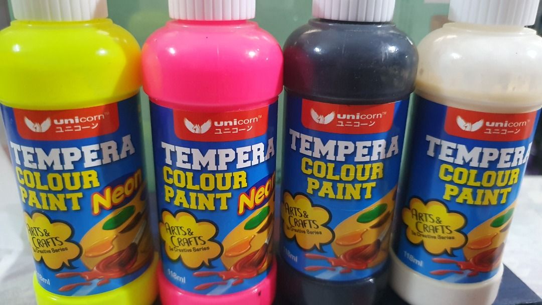 Used paint tempera acrylic mural, Hobbies & Toys, Stationery & Craft