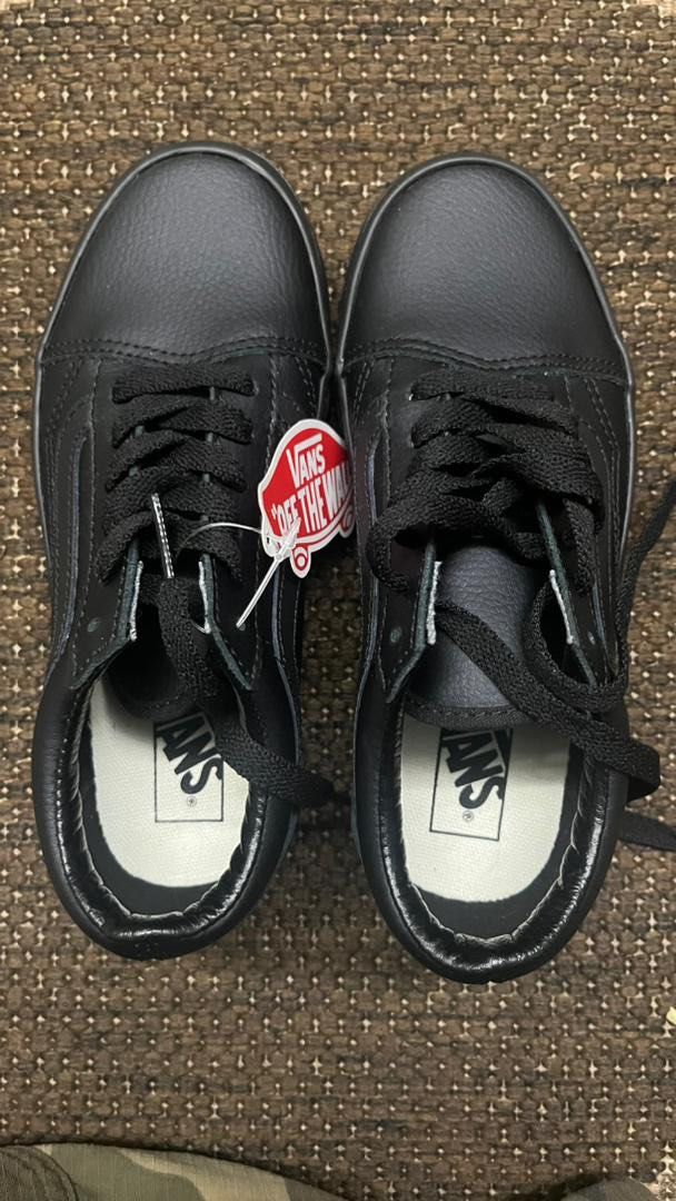 Vans Old Skool Leather Black Babies Kids Babies Kids