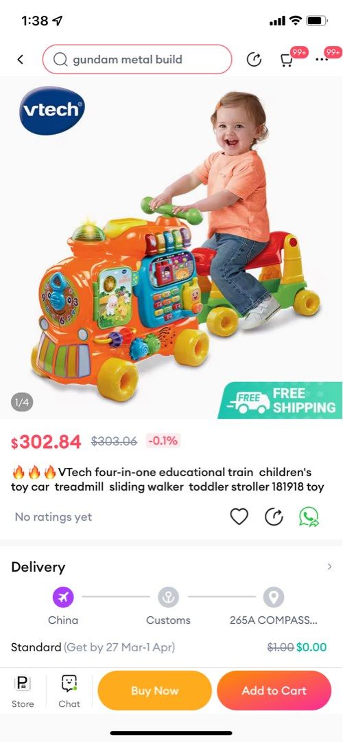 Vtech Train Walker Vtech alphabet train toddler walker, Babies & Kids, Infant Playtime on ...