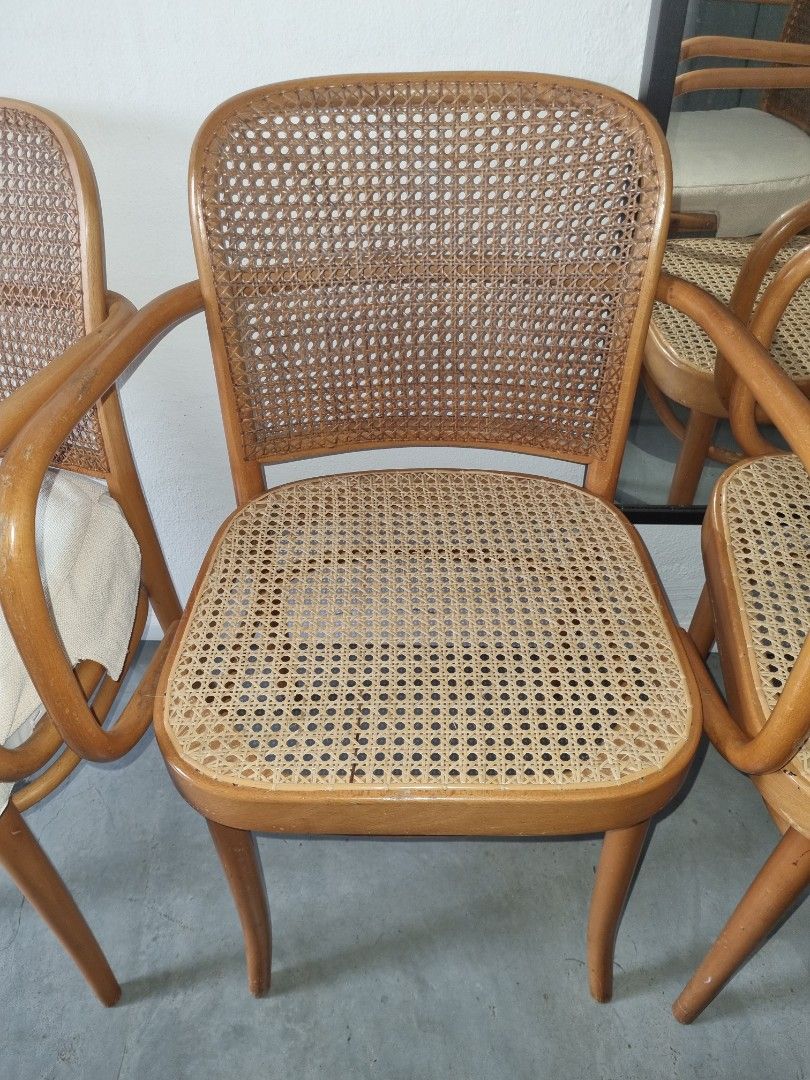 [Vintage] Rattan Chairs, Furniture & Home Living, Furniture, Chairs on