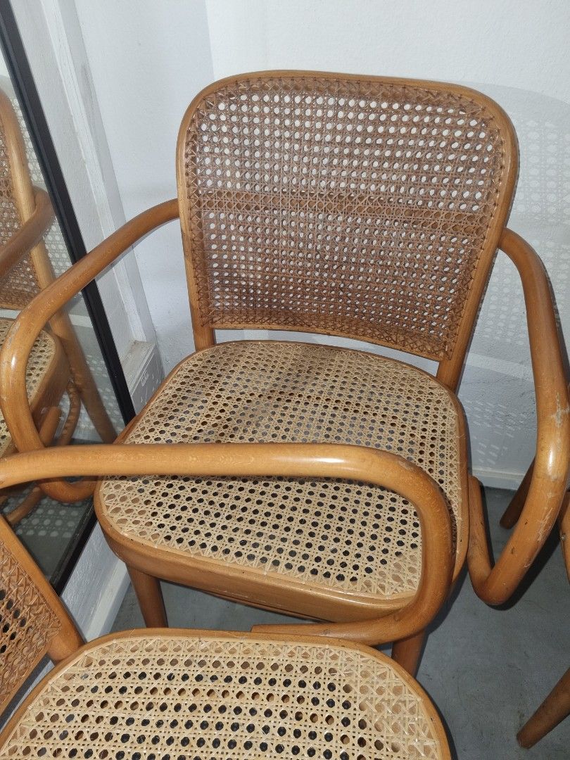 [Vintage] Rattan Chairs, Furniture & Home Living, Furniture, Chairs on