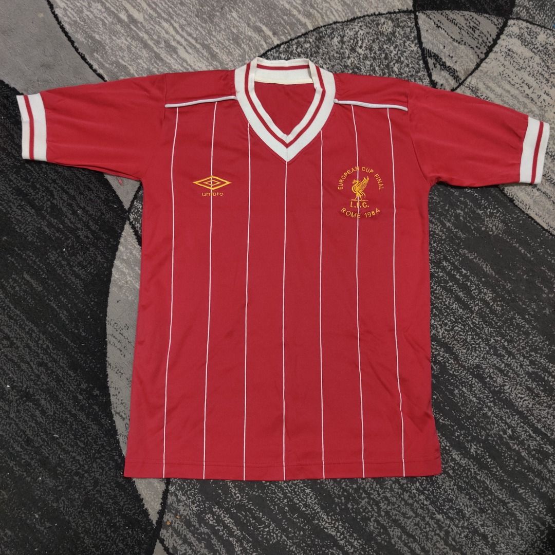 Vintage Retro Liverpool Jersey European Cup Final Rome 1984 Men s