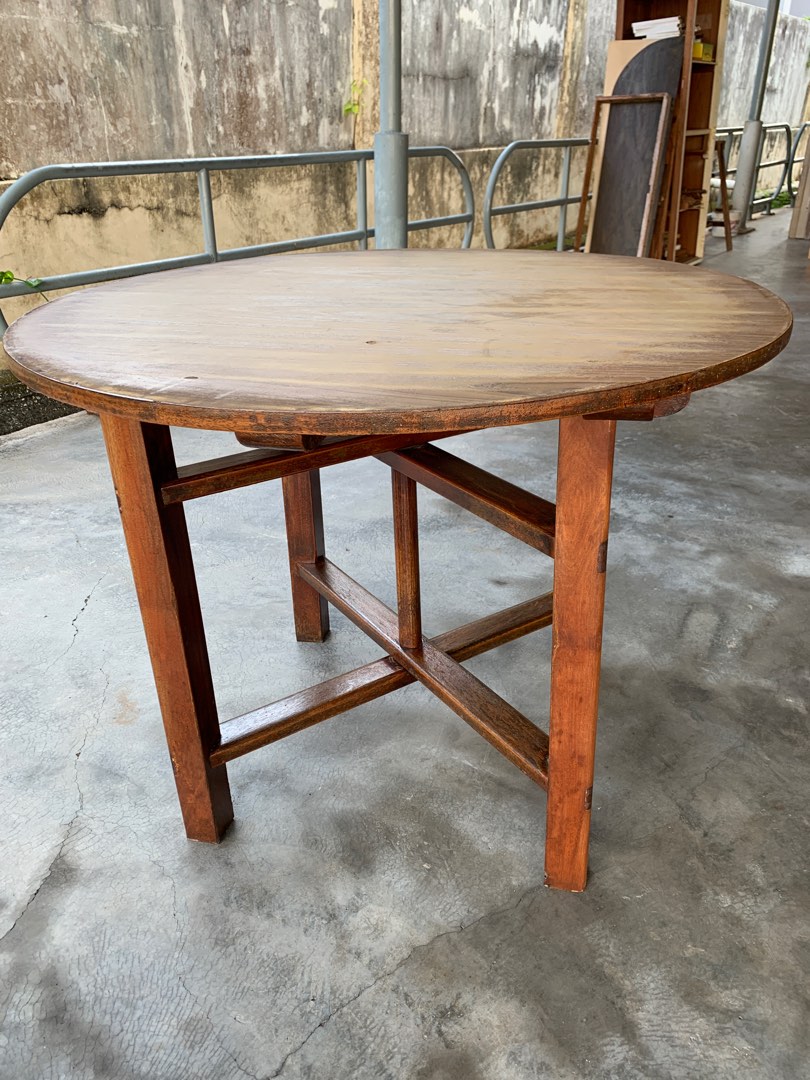 Vintage Solid wood table, Furniture & Home Living, Kitchenware