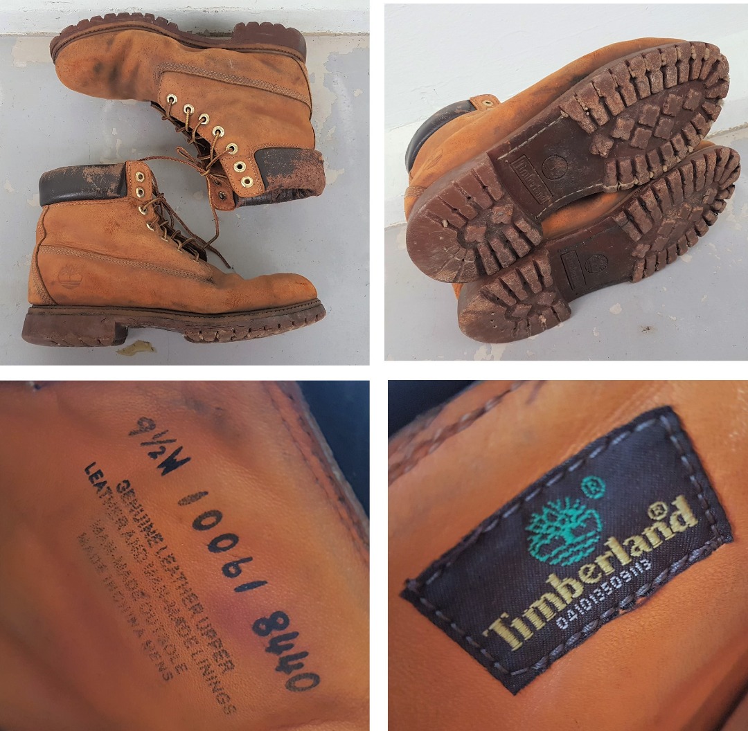 Vintage Timberland Boots, Original, US 9.5W, UK 9, Euro 43.5