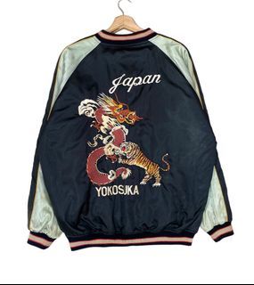 🌟VTG SUKAJAN JAPAN TIGER DRAGON JACKET