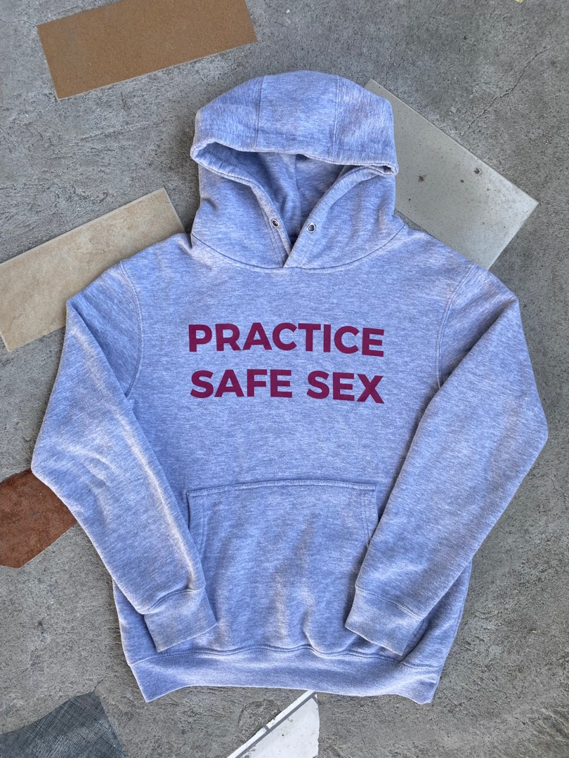 Y2k Practice Safe S X Statement Hoodie Mens Fashion Tops And Sets