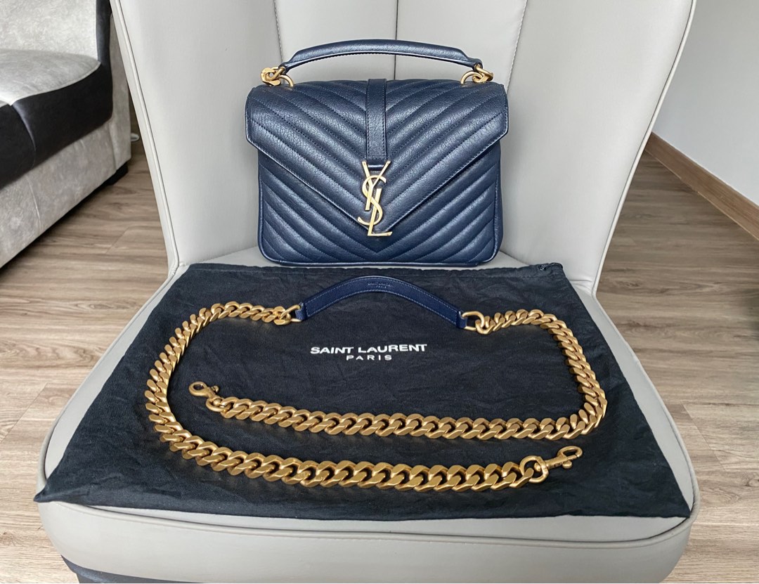 Ysl college medium gold hardware best sale