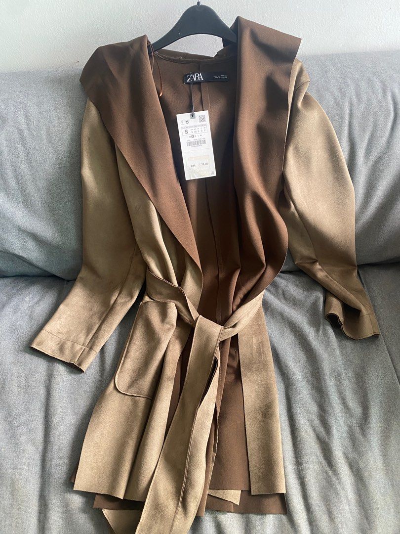 Zara Faux Suede Jacket, Women'S Fashion, Coats, Jackets And Outerwear On  Carousell