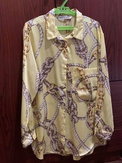 Zara satin chain blouse kemeja
