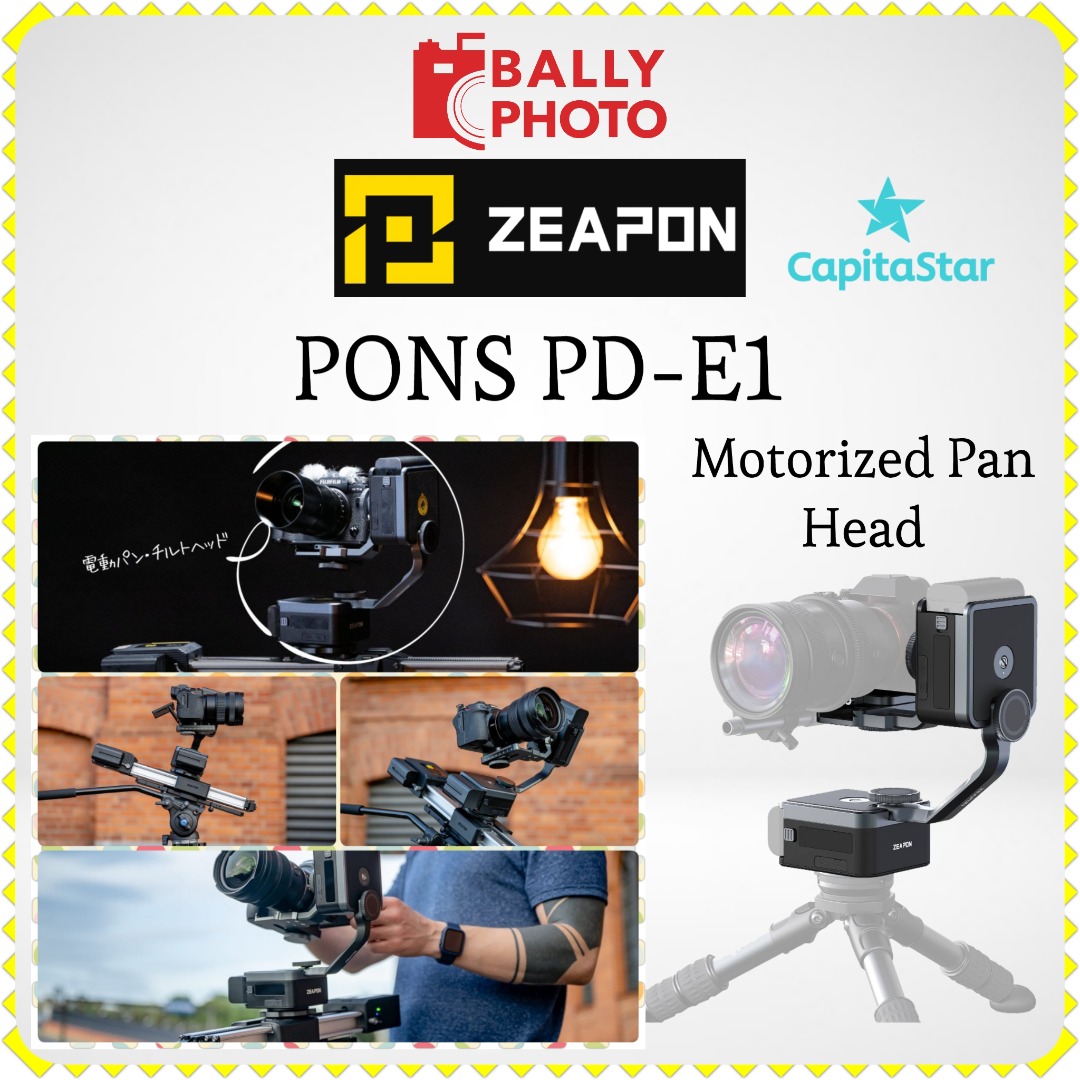 Zeapon PONS PT PD-E1 Motorized Pan Head, 50kg Horizontal Load