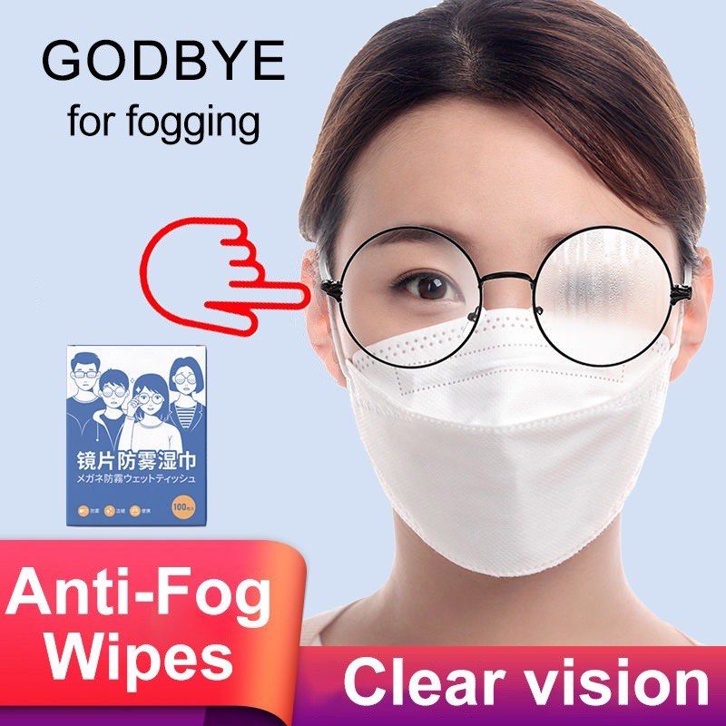 100 pieces Anti Fog Disposable Glasses Cleaning Wipes Fog Proof Cloth Lenses Mobile Phone Screen Wipes Beauty Personal Care Sanitisers Disinfectants on Carousell