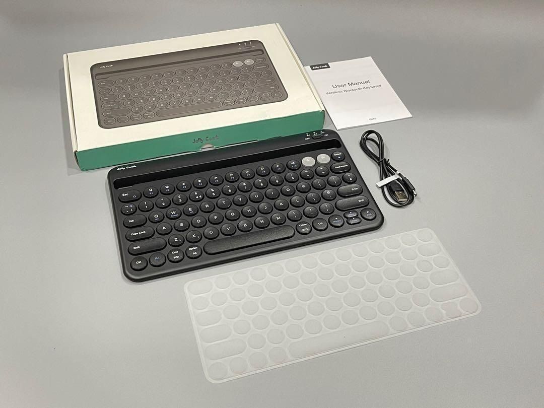 [1141] Jelly Comb B046 Multi Device Wireless Bluetooth Keyboard, Comes