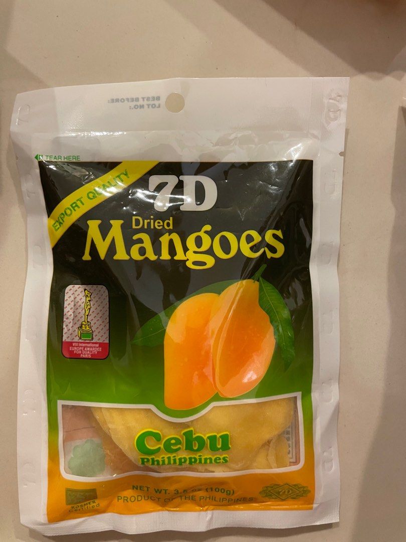 7D Mangoes Tree Ripened Dried Mango expiry date 06/2023, 嘢食 & 嘢飲, 包裝食物