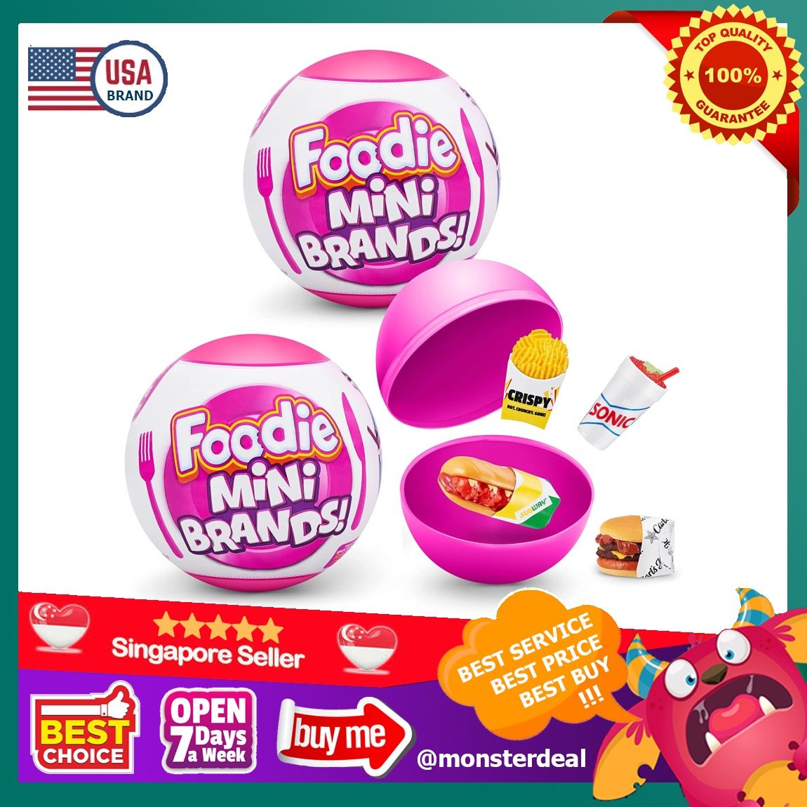 Foodie Mini Brands Series 2 Capsule Real Miniature Brands Assortment by ZURU