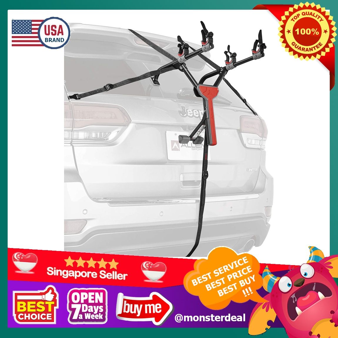 Allen USA Ultra 2 Compact Trunk Mounted Bike Rack