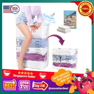 TAILI 6 Pcs Jumbo Vacuum Sealer Storage Cube Bags for Clothes Blankets  Pillows Comforters Bedding-Space Save Vacuum Compression Storage Bags for  Travel Packing Moving - Closet Organizer Storage Bags 