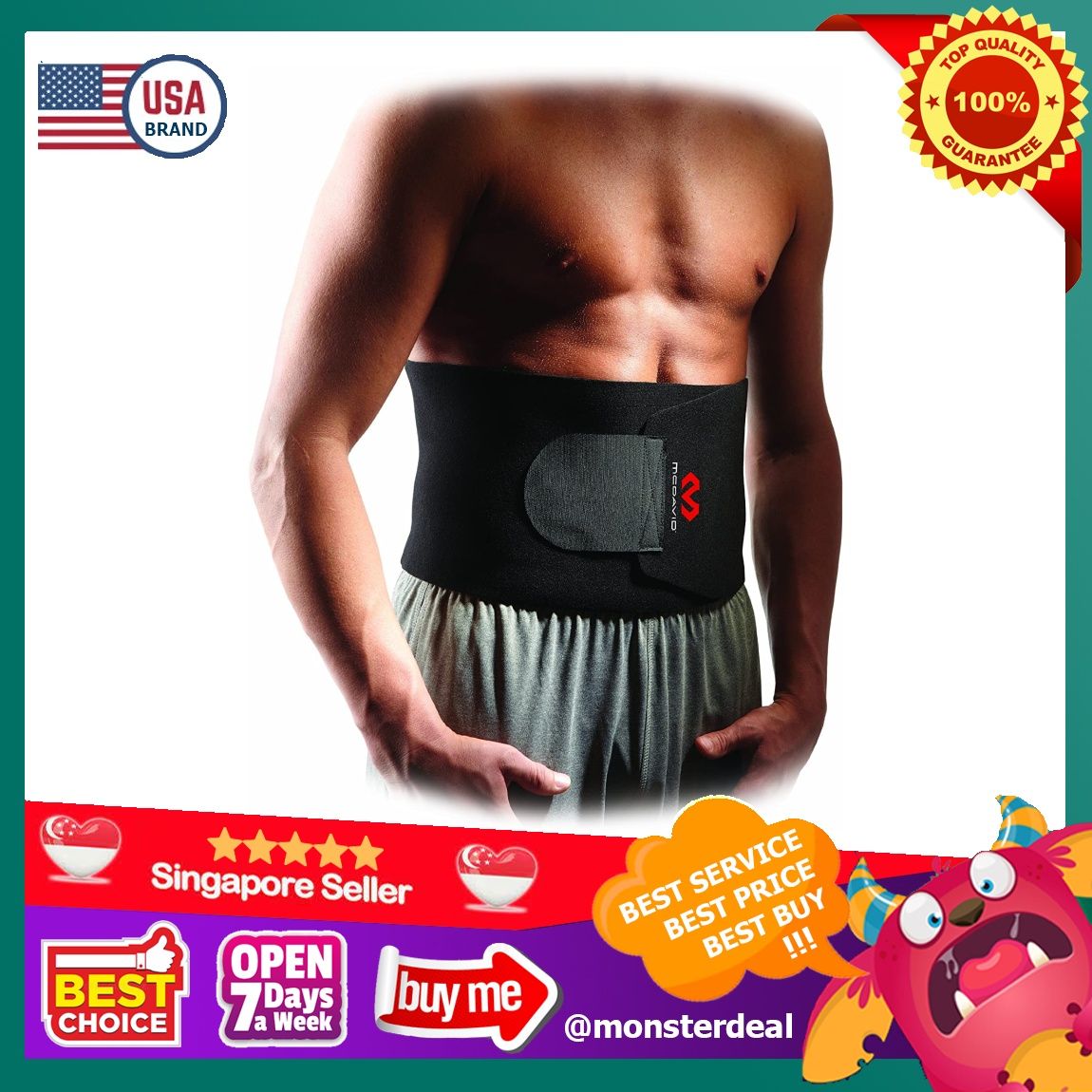 ActiveGear Waist Trimmer Belt Slim Body Sweat Wrap for Stomach and Back  Lumbar Support