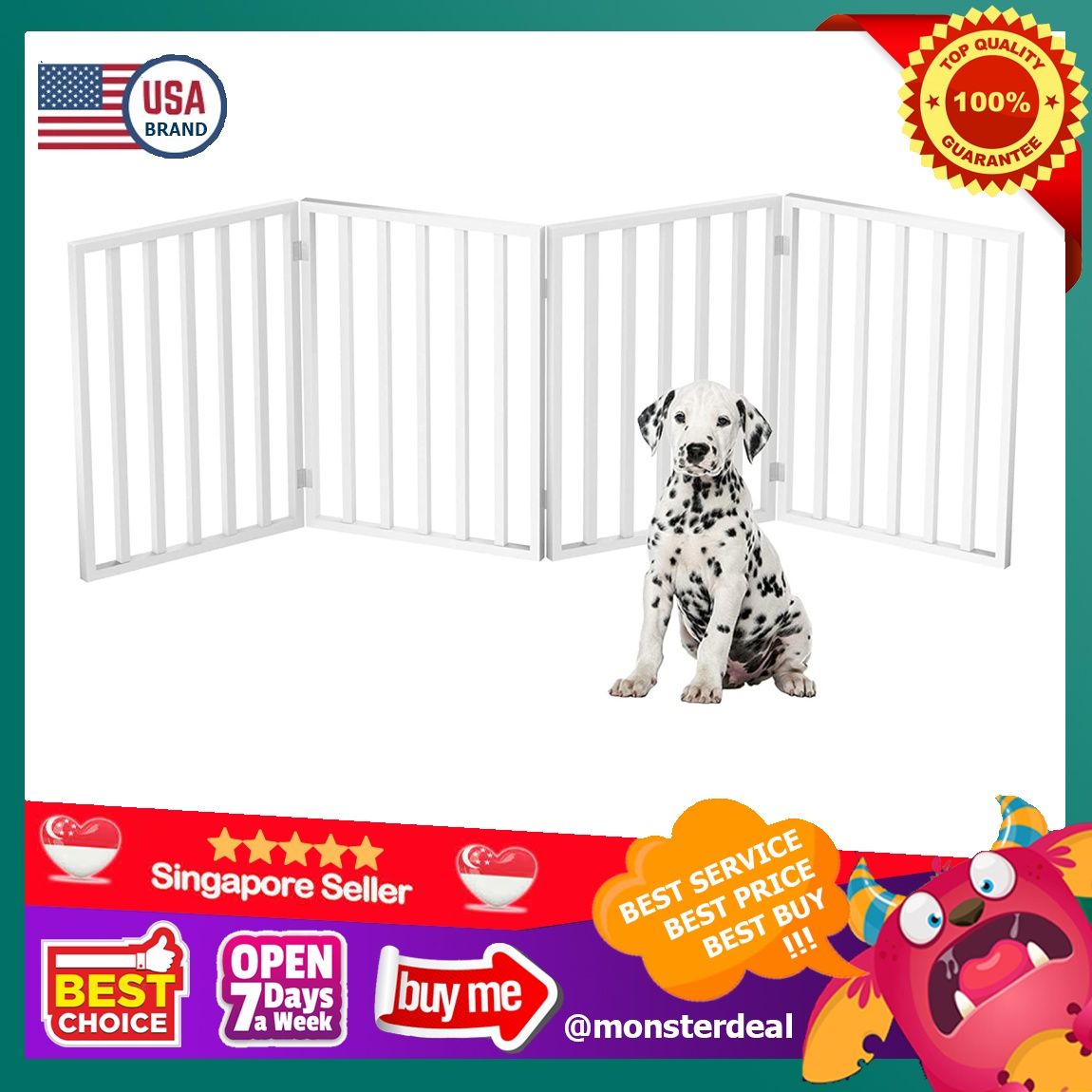 Petmaker wooden pet gate top