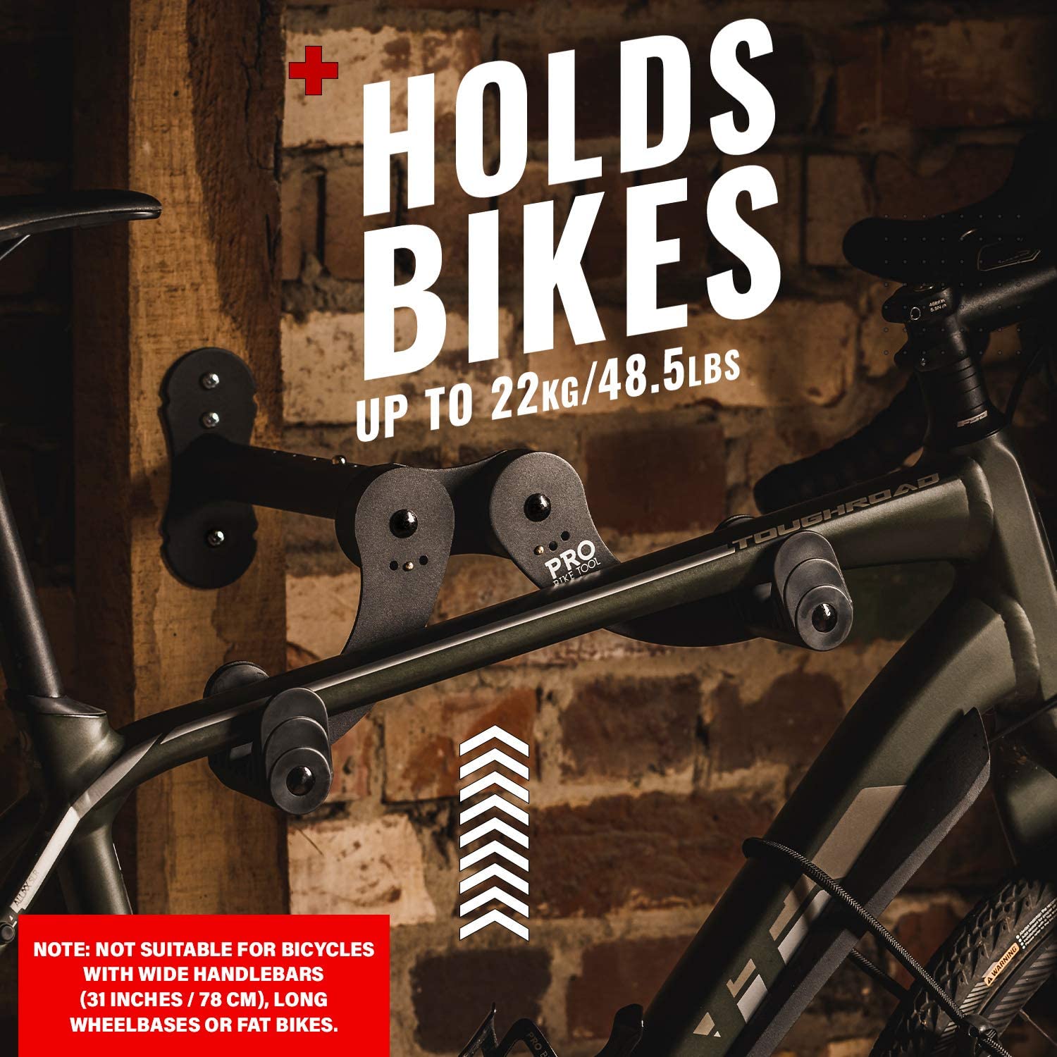 🅢🅖 🅢🅣🅞🅒🅚 PRO BIKE TOOL Bike Wall Mount Horizontal Indoor