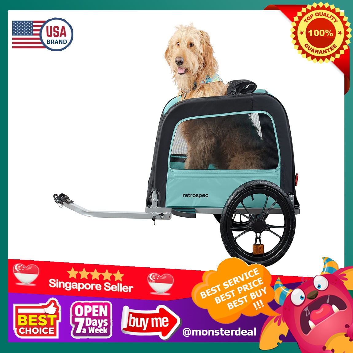 Retrospec rover waggin pet bike trailer clearance