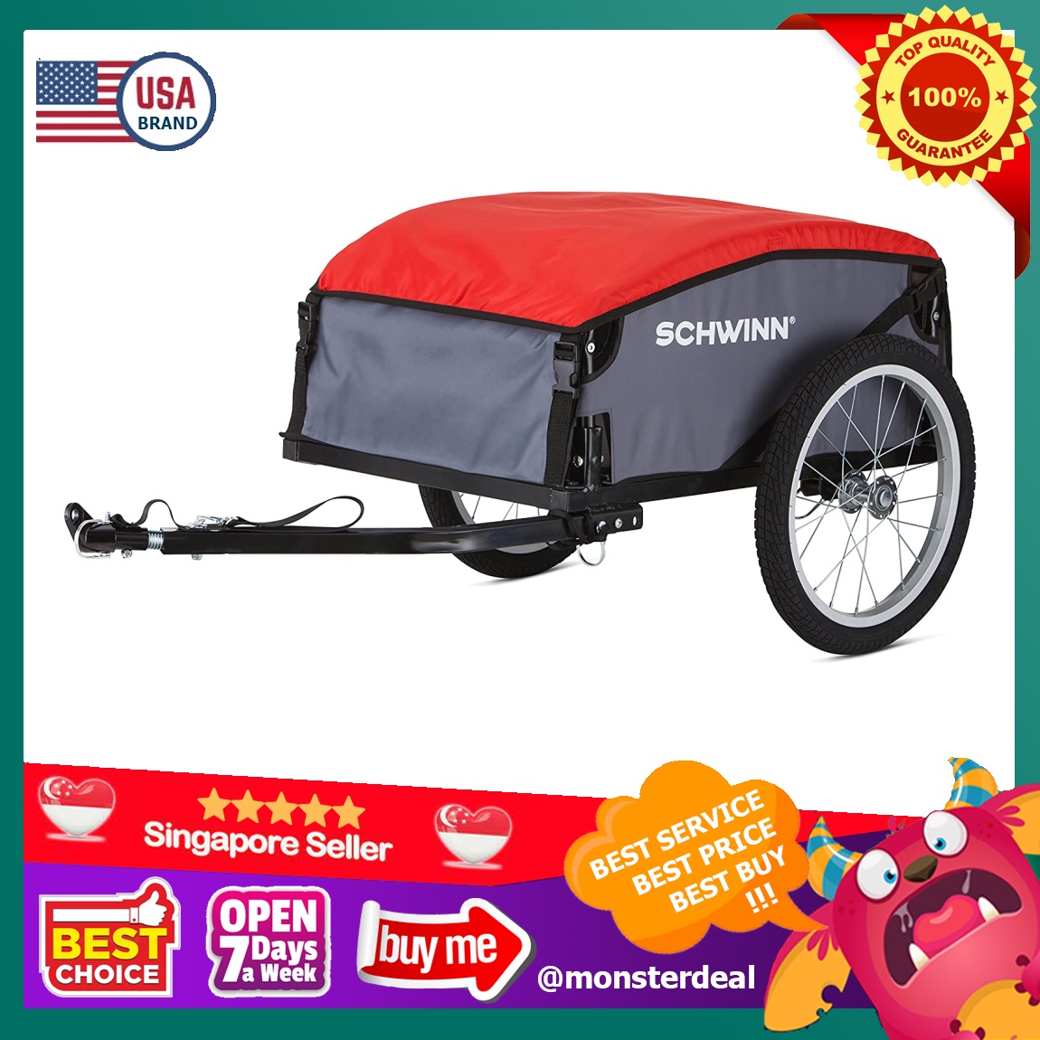 Schwinn Day Tripper Cargo Bike wagon Trailer