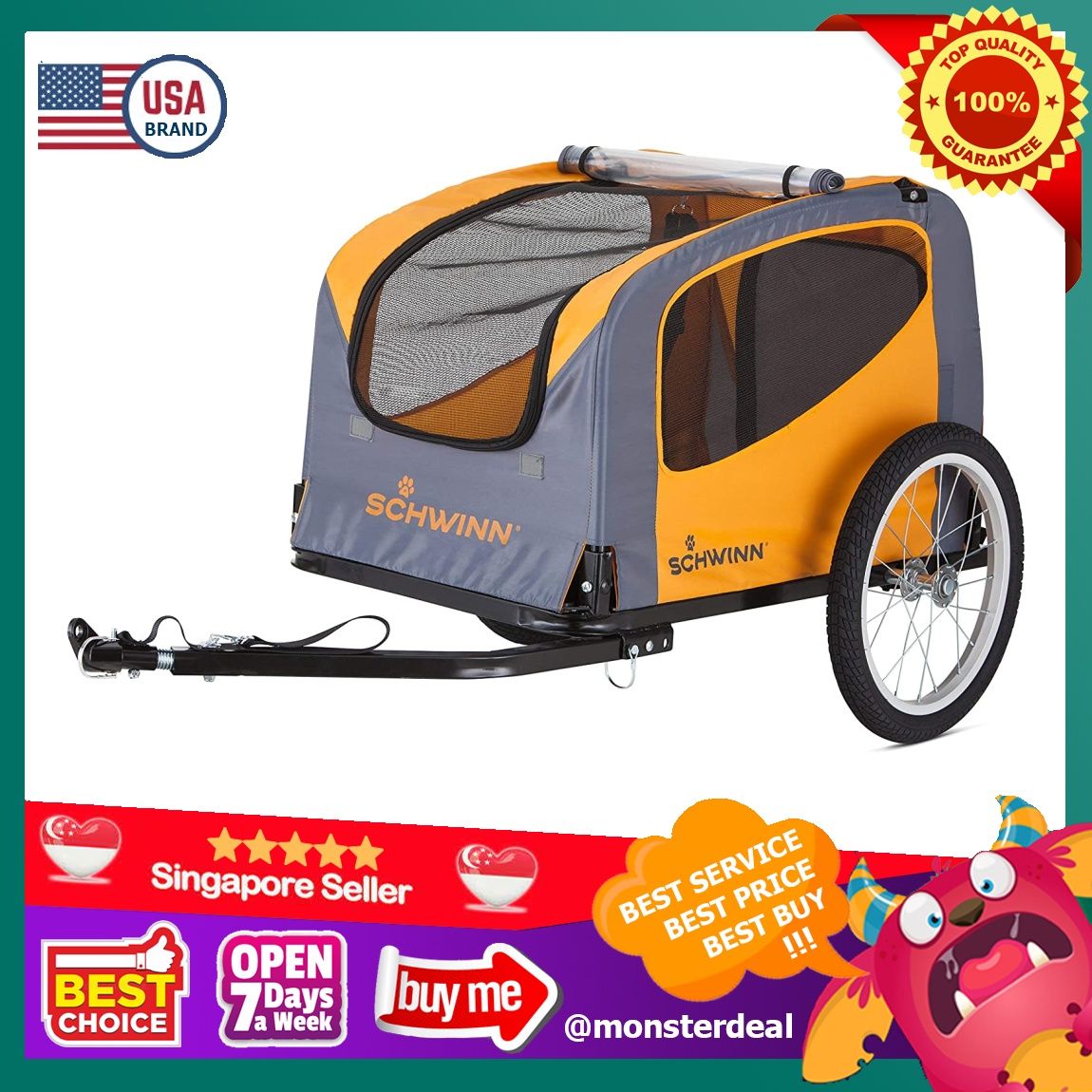 Schwinn rascal pet sale trailer large
