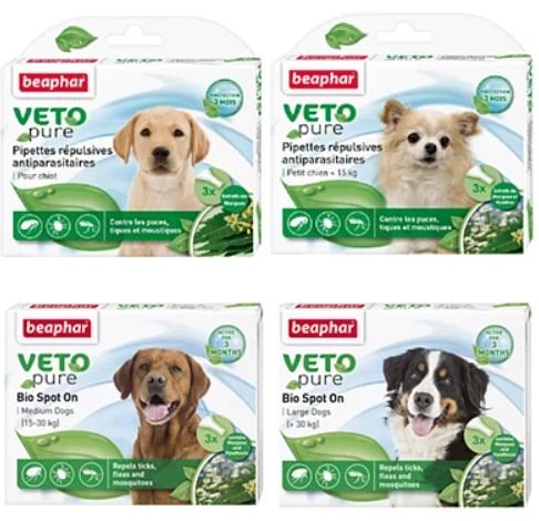 (預購/現貨) Beaphar 狗用 VETO pure 回歸自然滴劑 (一盒3支) (荷蘭製), 寵物用品, 寵物家品及其他 - Carousell