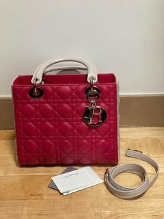 💯 Sale: Lady Dior Medium in Pink and Gray