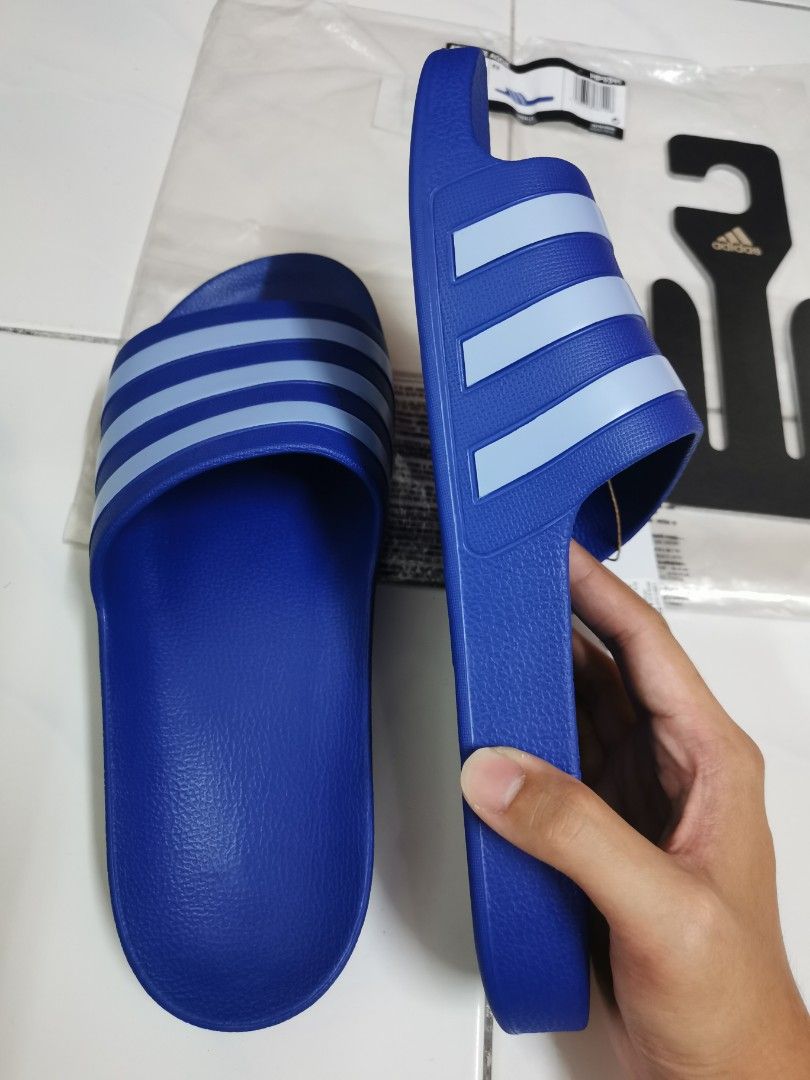 Adidas Adilette Aqua Slides Lucid Blue Men s Fashion Footwear