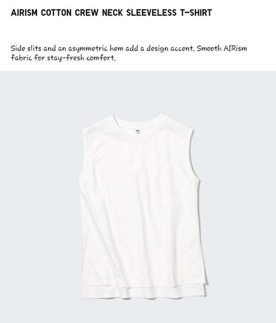 AIRism Cotton Sleeveless T-Shirt
