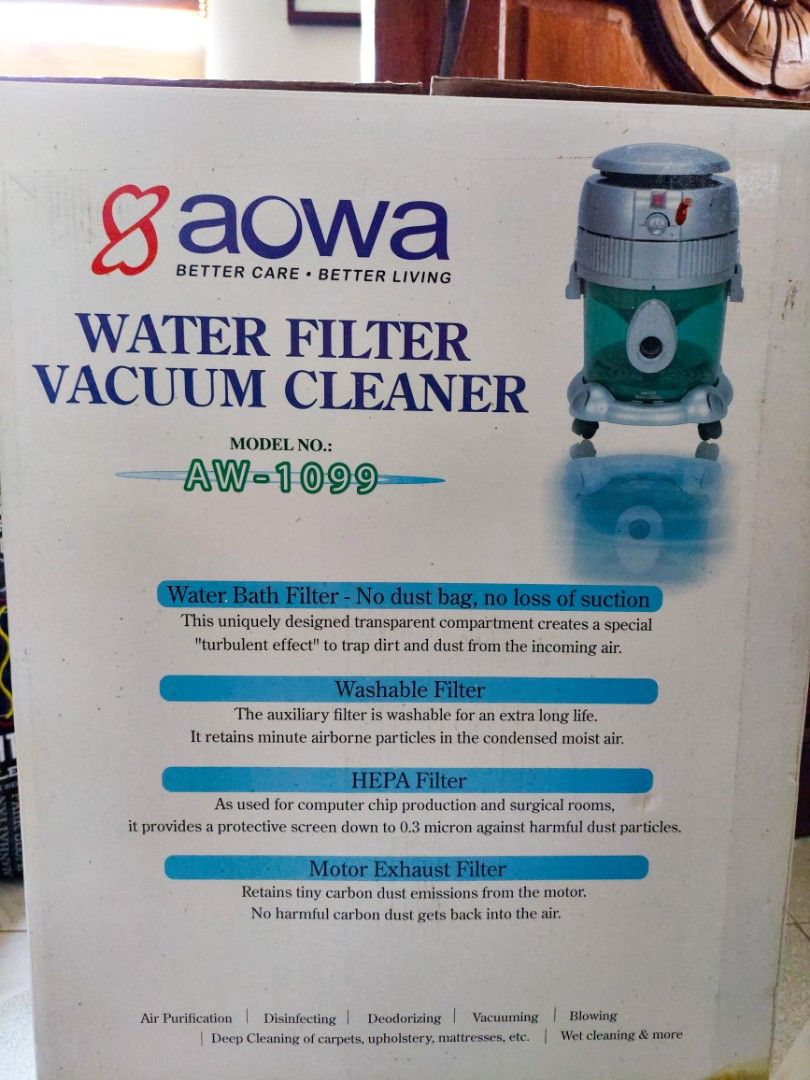AOWA Water Filter Vacuum Cleaner on Carousell