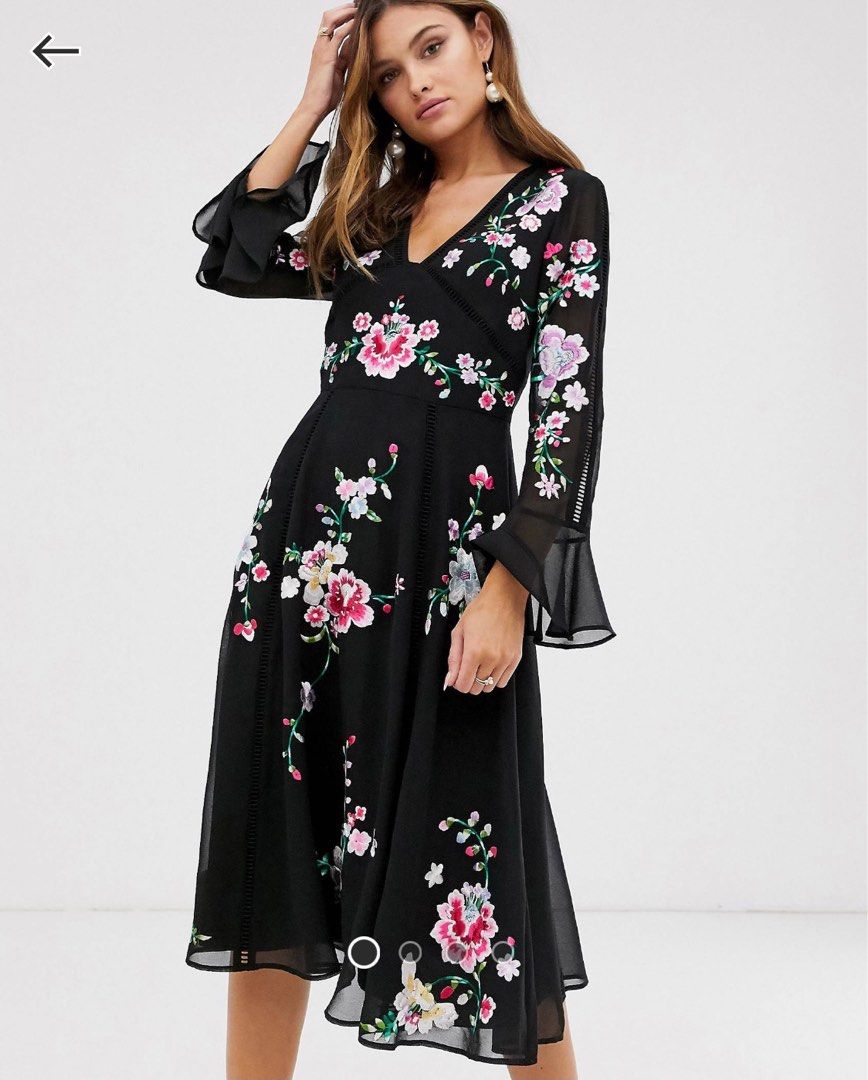 Asos floral dress embroidered Women s Fashion Dresses Sets Dresses on Carousell