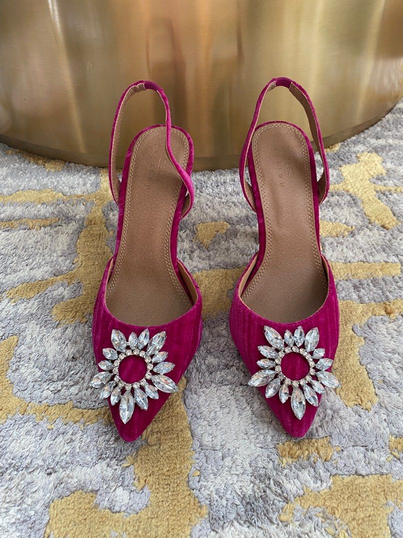 ASOS Rhinestone Crystal Fuschia Pink Heels EU37