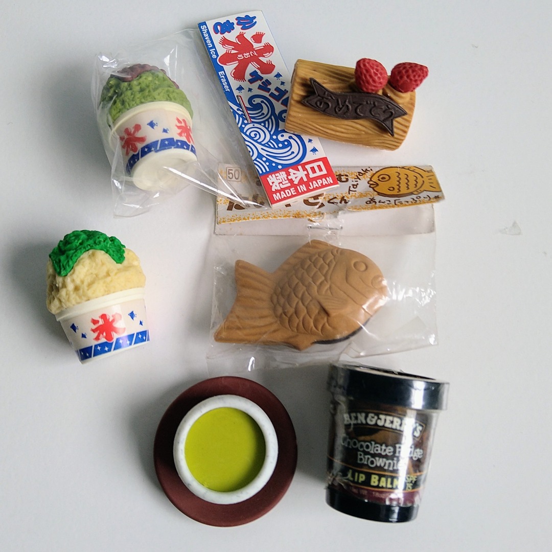 Assorted Japanese Desert 1/6 Scale Food Eraser Food Miniature (Wagashi