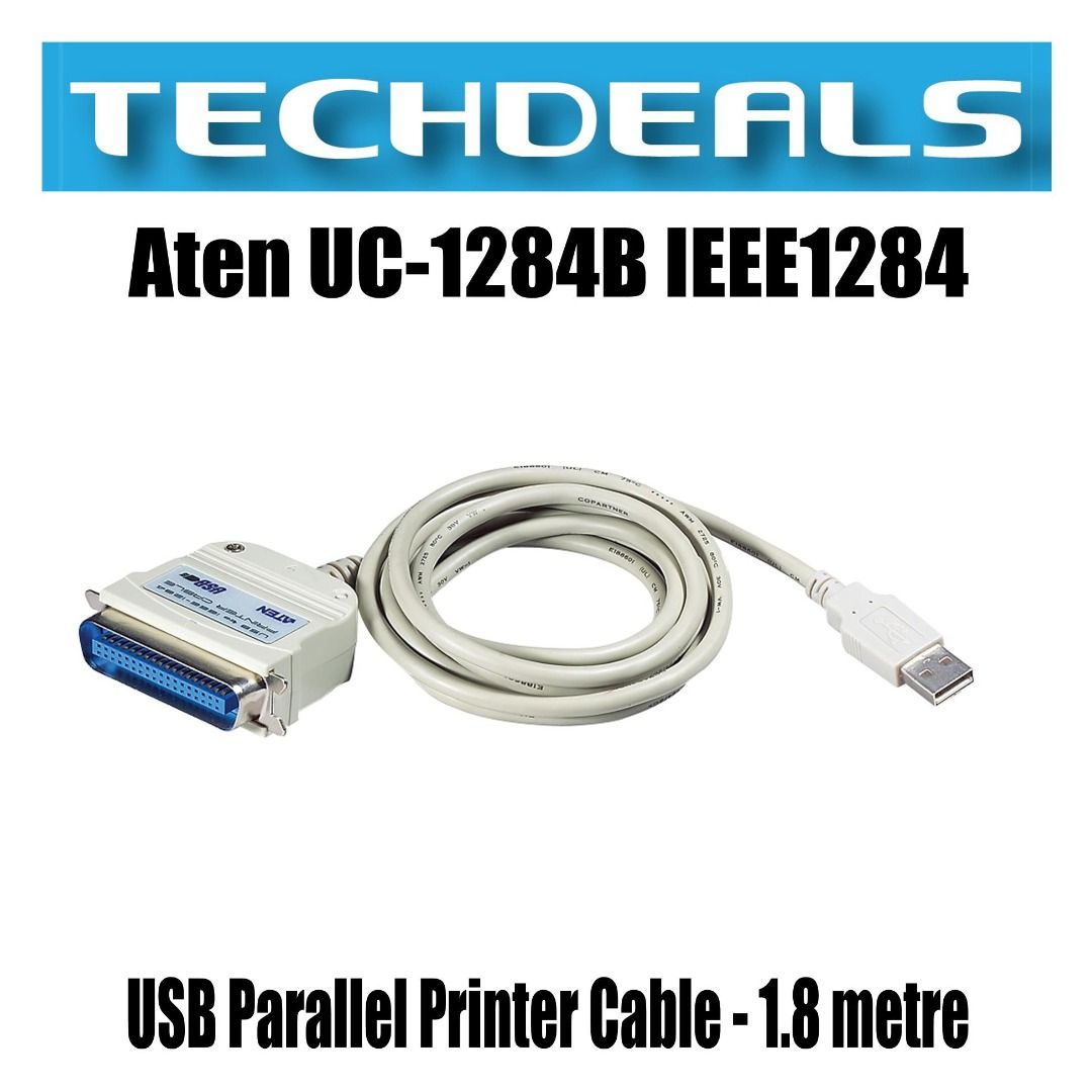 Aten UC1284B IEEE1284 USB Parallel Printer Cable 1.8 metre