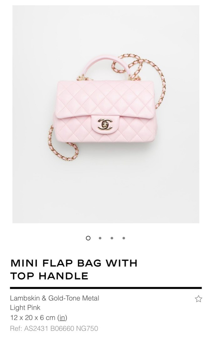 Authentic Chanel Mini Flap Bag with Top Handle (BNIB), Luxury