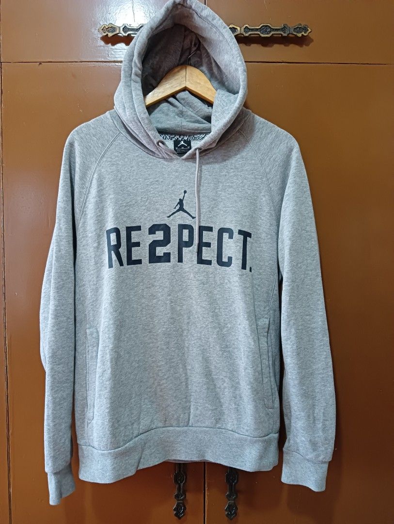 authentic jordan RESPECT pullover hoodie, Men's Fashion, Tops