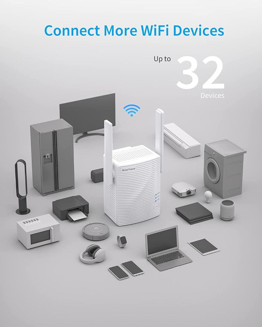 thumbnail image 2 of NetFu WiFi Repeater & Access Point - 1200Mbps Range Extender, Dual-Band 2.4/5GHz, NetNinja Booster LV-AC24 2 of 3