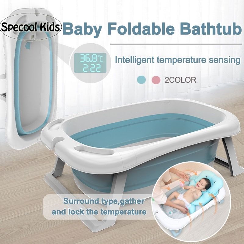 Baby Foldable Bathtub With Temperature Sensor kids bath tub, Babies ...